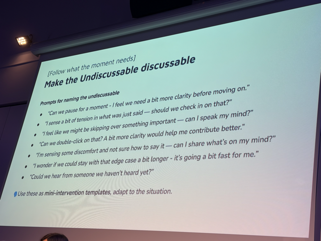 Prompts for bringing up topics that seem to be off the table